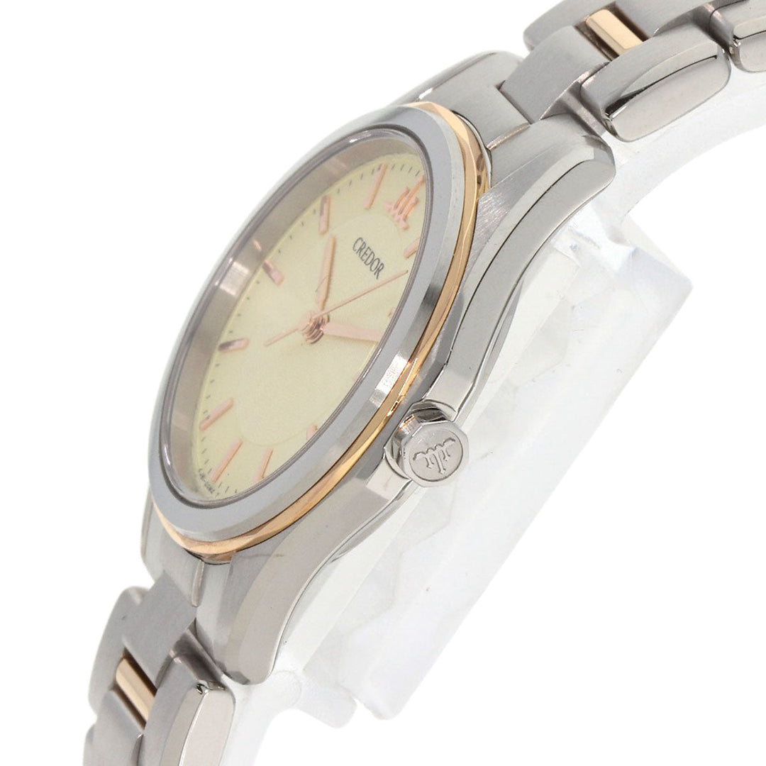 SEIKO Watches Quartz 4J81-0AF0 Stainless Steel Silver CREDOR SIGNO Ivory dial