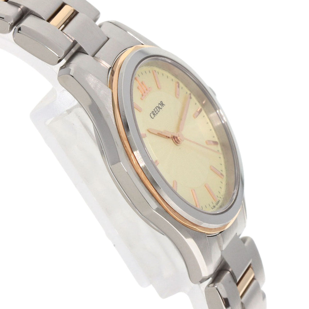 SEIKO Watches Quartz 4J81-0AF0 Stainless Steel Silver CREDOR SIGNO Ivory dial