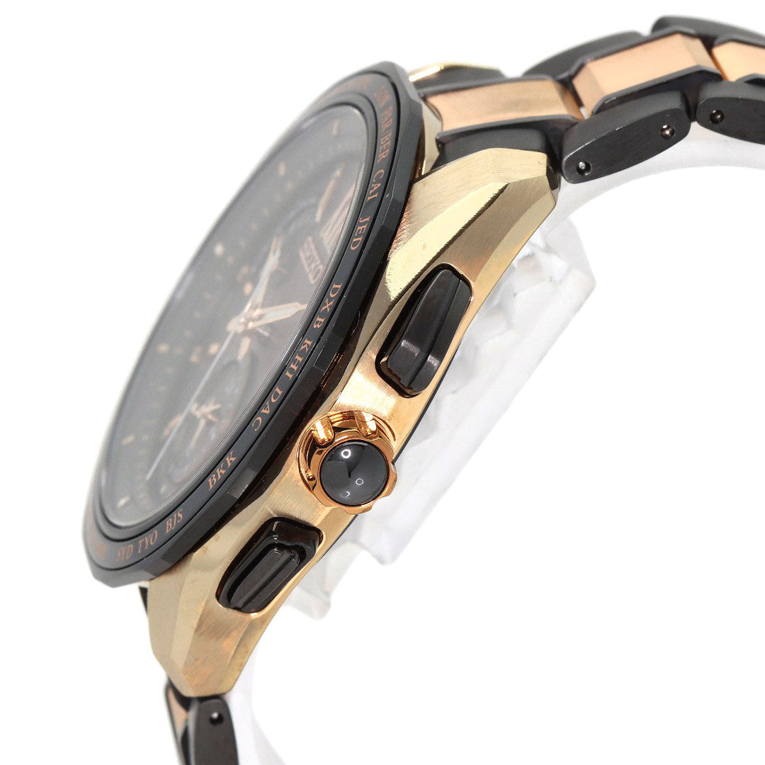 SEIKO Watches Solar Powered Radio Watch SAGA254 8B63-0AR0 Titanium Ceramic , Titanium Ceramic gold Brights Flight Expert Limited to 800 pieces black dial mens Used Authentic