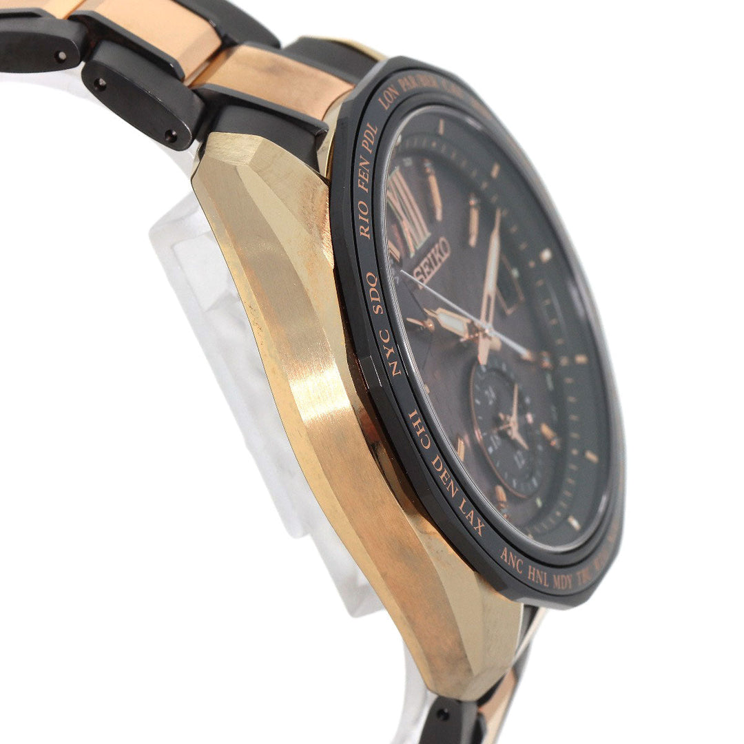 SEIKO Watches Solar Powered Radio Watch SAGA254 8B63-0AR0 Titanium Ceramic , Titanium Ceramic gold Brights Flight Expert Limited to 800 pieces black dial mens Used Authentic