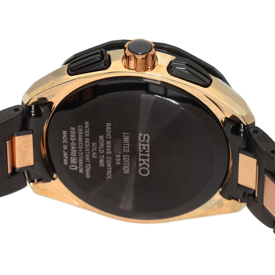 SEIKO Watches Solar Powered Radio Watch SAGA254 8B63-0AR0 Titanium Ceramic , Titanium Ceramic gold Brights Flight Expert Limited to 800 pieces black dial mens Used Authentic