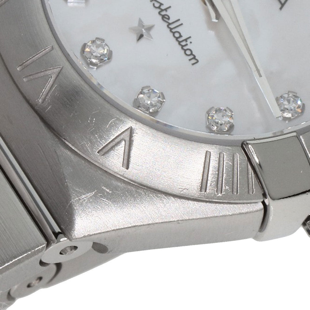 OMEGA Watches Quartz 123.10.24.60.55.001 Stainless Steel , Stainless Steel Silver Constellation Brush 12P Diamond White shell dial Women Used Authentic