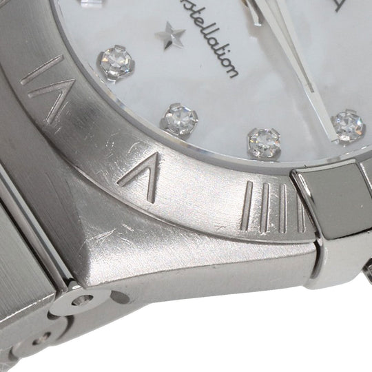 OMEGA Watches Quartz 123.10.24.60.55.001 Stainless Steel , Stainless Steel Silver Constellation Brush 12P Diamond White shell dial Women Used Authentic