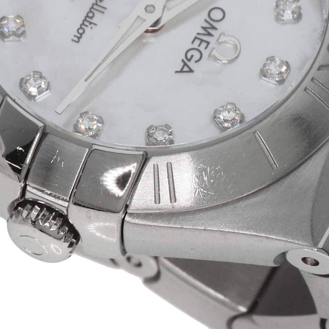 OMEGA Watches Quartz 123.10.24.60.55.001 Stainless Steel , Stainless Steel Silver Constellation Brush 12P Diamond White shell dial Women Used Authentic