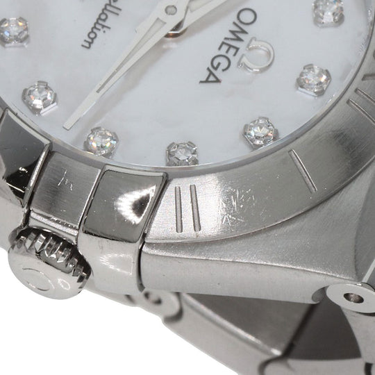 OMEGA Watches Quartz 123.10.24.60.55.001 Stainless Steel , Stainless Steel Silver Constellation Brush 12P Diamond White shell dial Women Used Authentic