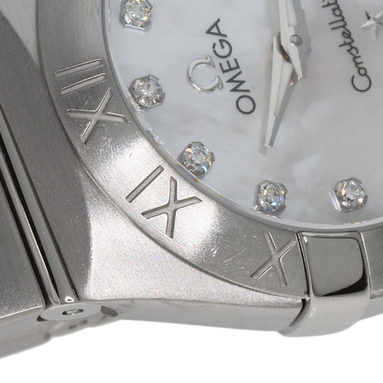 OMEGA Watches Quartz 123.10.24.60.55.001 Stainless Steel , Stainless Steel Silver Constellation Brush 12P Diamond White shell dial Women Used Authentic