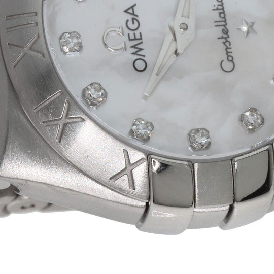 OMEGA Watches Quartz 123.10.24.60.55.001 Stainless Steel , Stainless Steel Silver Constellation Brush 12P Diamond White shell dial Women Used Authentic
