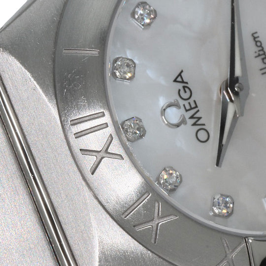 OMEGA Watches Quartz 123.10.24.60.55.001 Stainless Steel , Stainless Steel Silver Constellation Brush 12P Diamond White shell dial Women Used Authentic