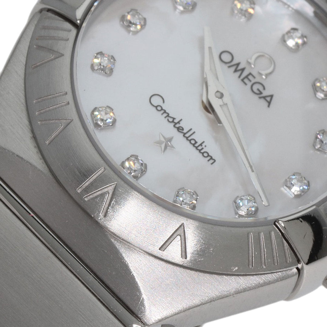 OMEGA Watches Quartz 123.10.24.60.55.001 Stainless Steel , Stainless Steel Silver Constellation Brush 12P Diamond White shell dial Women Used Authentic