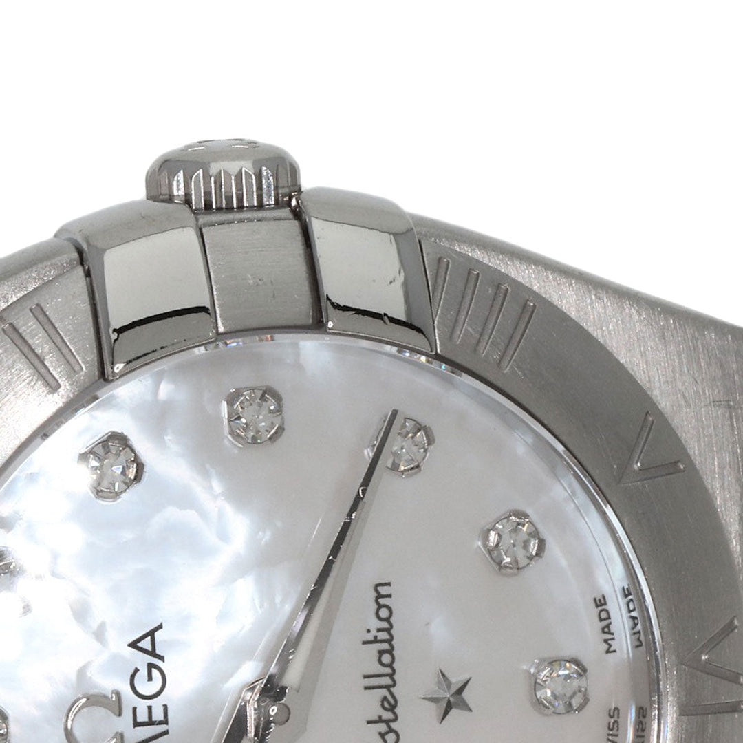 OMEGA Watches Quartz 123.10.24.60.55.001 Stainless Steel , Stainless Steel Silver Constellation Brush 12P Diamond White shell dial Women Used Authentic