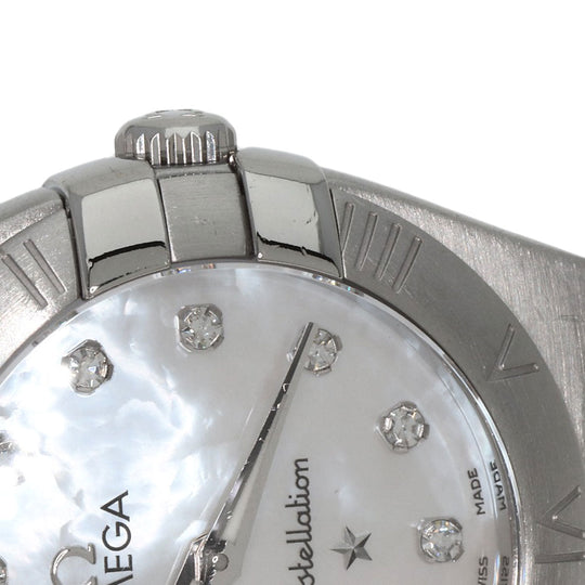 OMEGA Watches Quartz 123.10.24.60.55.001 Stainless Steel , Stainless Steel Silver Constellation Brush 12P Diamond White shell dial Women Used Authentic