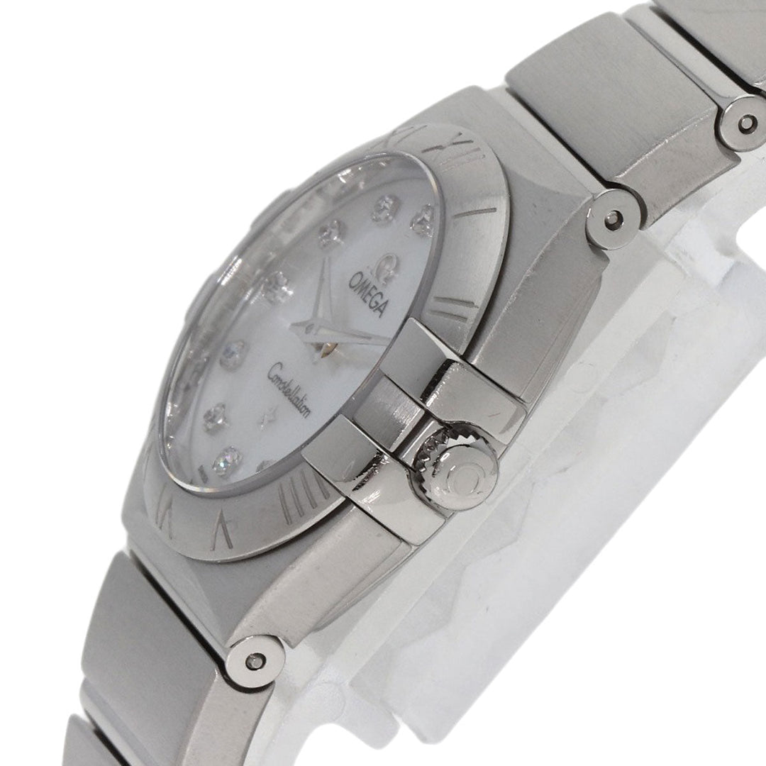 OMEGA Watches Quartz 123.10.24.60.55.001 Stainless Steel , Stainless Steel Silver Constellation Brush 12P Diamond White shell dial Women Used Authentic