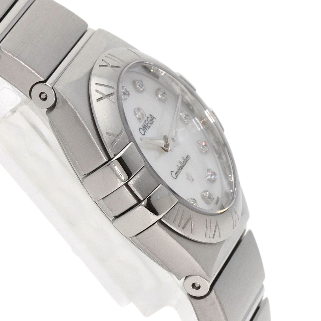 OMEGA Watches Quartz 123.10.24.60.55.001 Stainless Steel , Stainless Steel Silver Constellation Brush 12P Diamond White shell dial Women Used Authentic