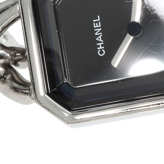 CHANEL Watches Quartz H3248 Stainless Steel , Stainless Steel Silver Premiere L black dial Women Used Authentic