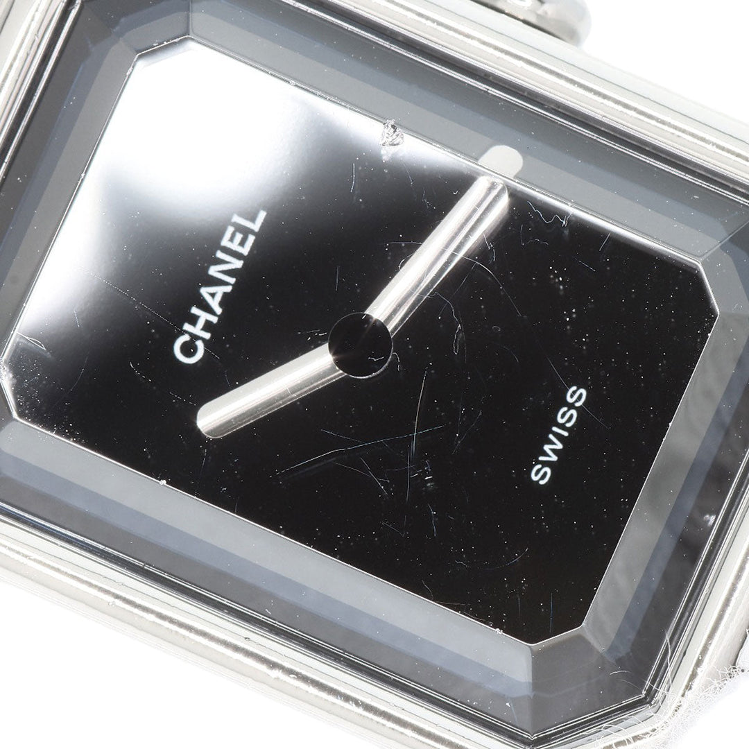 CHANEL Watches Quartz H3248 Stainless Steel , Stainless Steel Silver Premiere L black dial Women Used Authentic