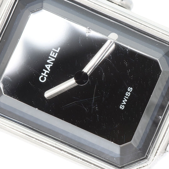 CHANEL Watches Quartz H3248 Stainless Steel , Stainless Steel Silver Premiere L black dial Women Used Authentic
