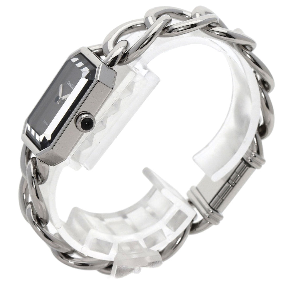 CHANEL Watches Quartz H3248 Stainless Steel , Stainless Steel Silver Premiere L black dial Women Used Authentic