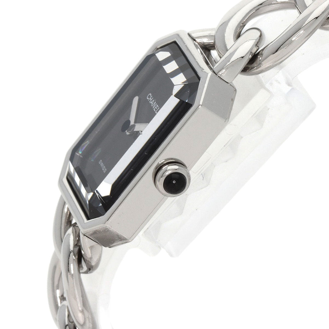 CHANEL Watches Quartz H3248 Stainless Steel , Stainless Steel Silver Premiere L black dial Women Used Authentic