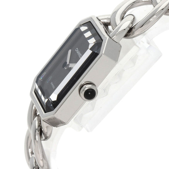 CHANEL Watches Quartz H3248 Stainless Steel , Stainless Steel Silver Premiere L black dial Women Used Authentic
