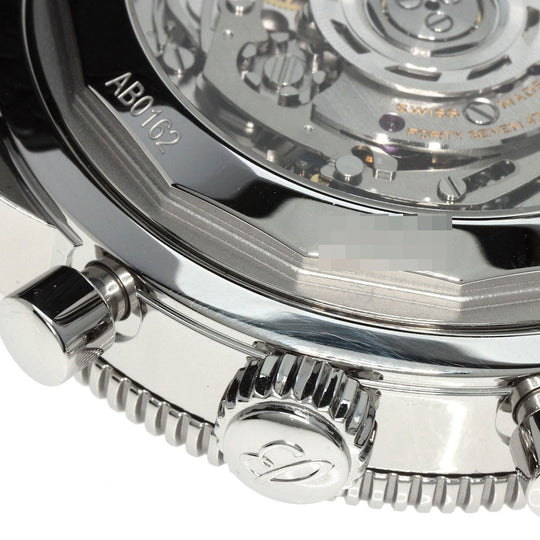 BREITLING Watches Mechanical Automatic AB0162 Stainless Steel, Rubber Silver Superocean Heritage B01 Chronograph 44 black dial mens Used Authentic