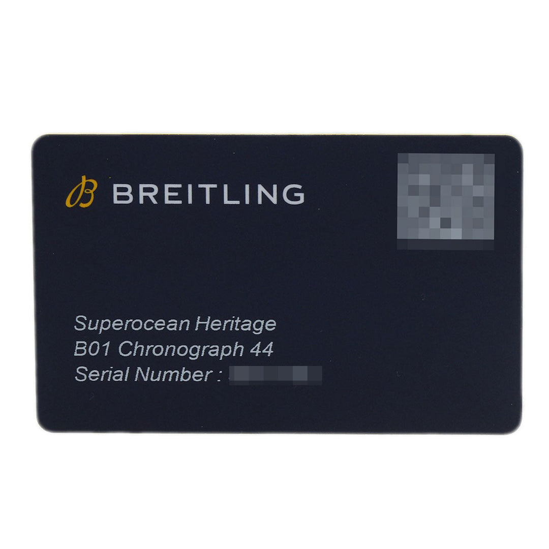 BREITLING Watches Mechanical Automatic AB0162 Stainless Steel, Rubber Silver Superocean Heritage B01 Chronograph 44 black dial mens Used Authentic