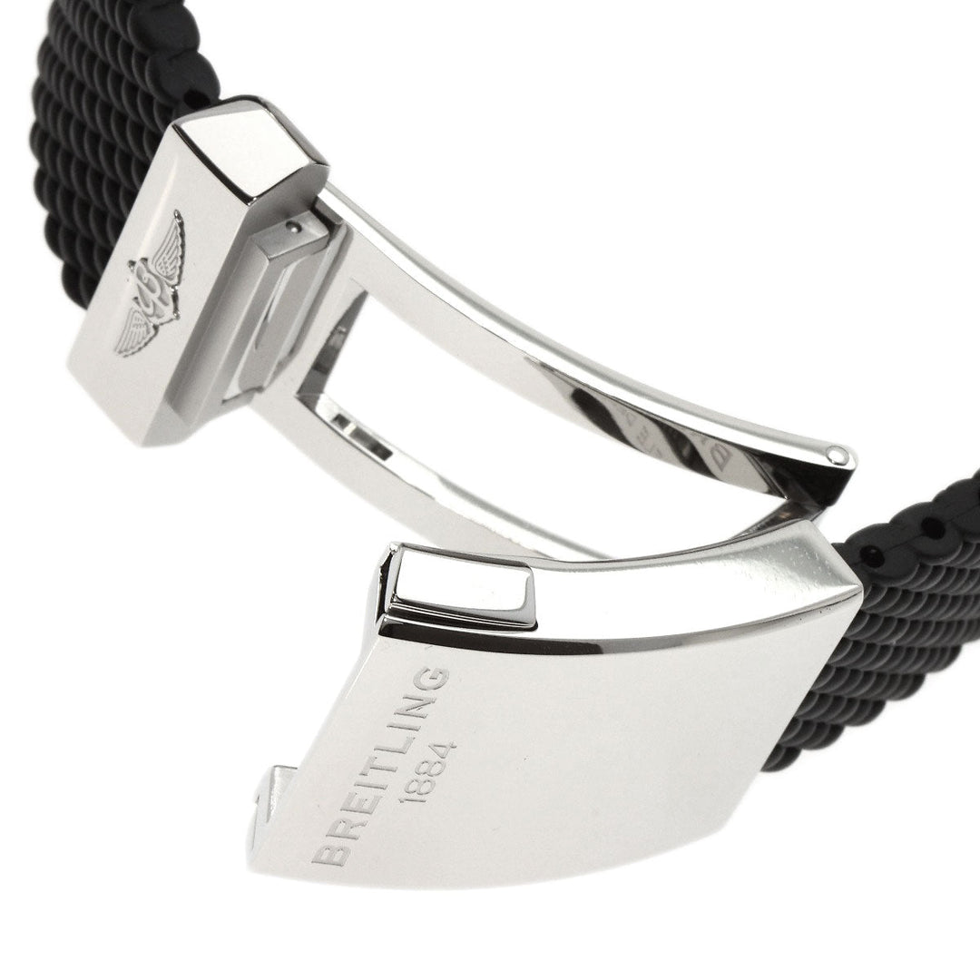 BREITLING Watches Mechanical Automatic AB0162 Stainless Steel, Rubber Silver Superocean Heritage B01 Chronograph 44 black dial mens Used Authentic