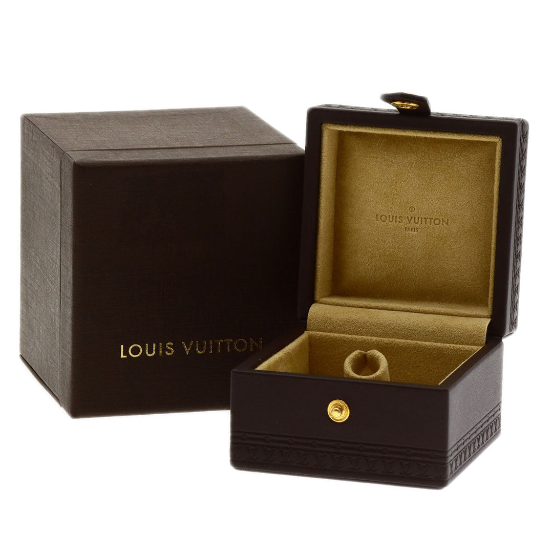 LOUIS VUITTON Ring 18K Yellow Gold gold Berg Monogram Idylle Diamond #49 Women Used Authentic