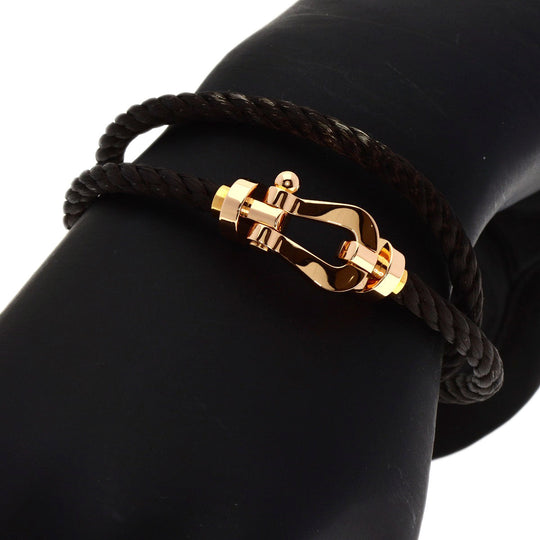FRED bracelet 18K Pink Gold gold Force 10 LM #17 Double Breath Women Used Authentic