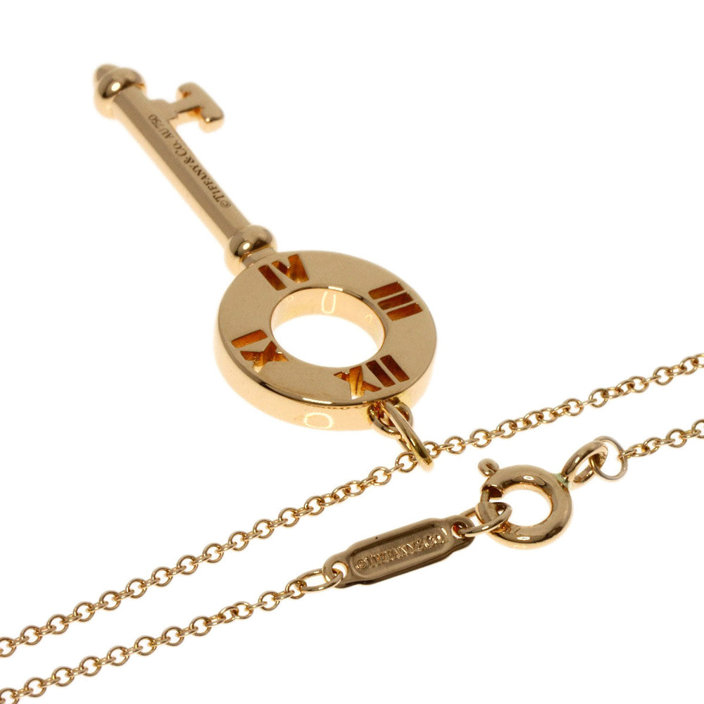 TIFFANY&Co. Necklace 18K Pink Gold gold Atlas Key 4P Diamond Women Used Authentic