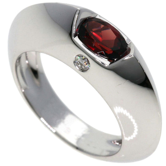 PIAGET Ring K18WG Silver Aura Garnet Diamond #46
