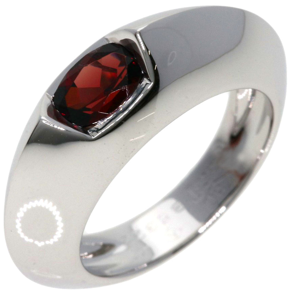 PIAGET Ring K18WG Silver Aura Garnet Diamond #46