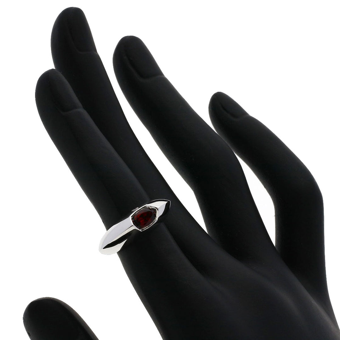 PIAGET Ring K18WG Silver Aura Garnet Diamond #46
