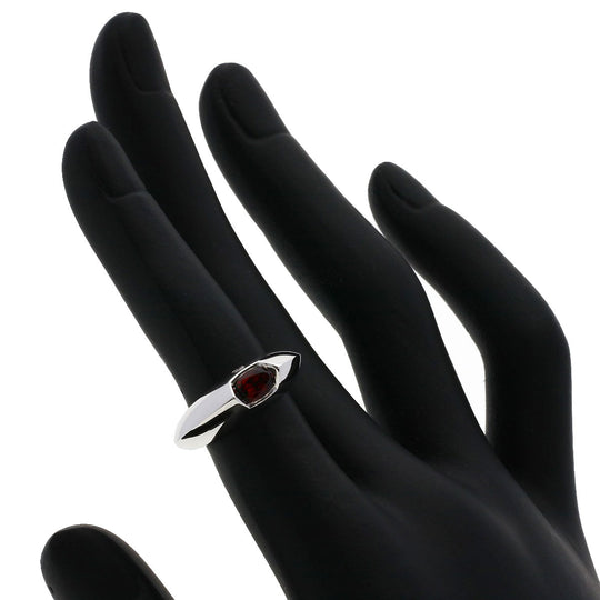 PIAGET Ring K18WG Silver Aura Garnet Diamond #46