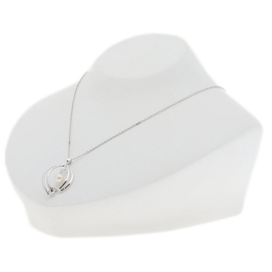 MIKIMOTO Necklace SV Silver Pearl Women Used Authentic