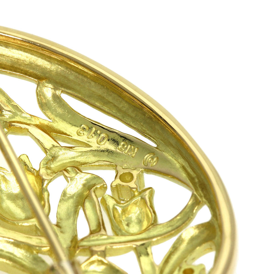 TASAKI Brooch 18K Yellow Gold gold Flower motif diamond