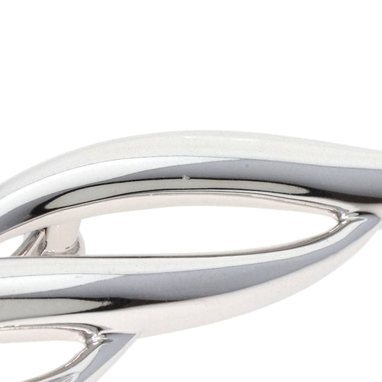 MIKIMOTO Brooch K18WG Silver Akoya Pearl Diamond Women Used Authentic