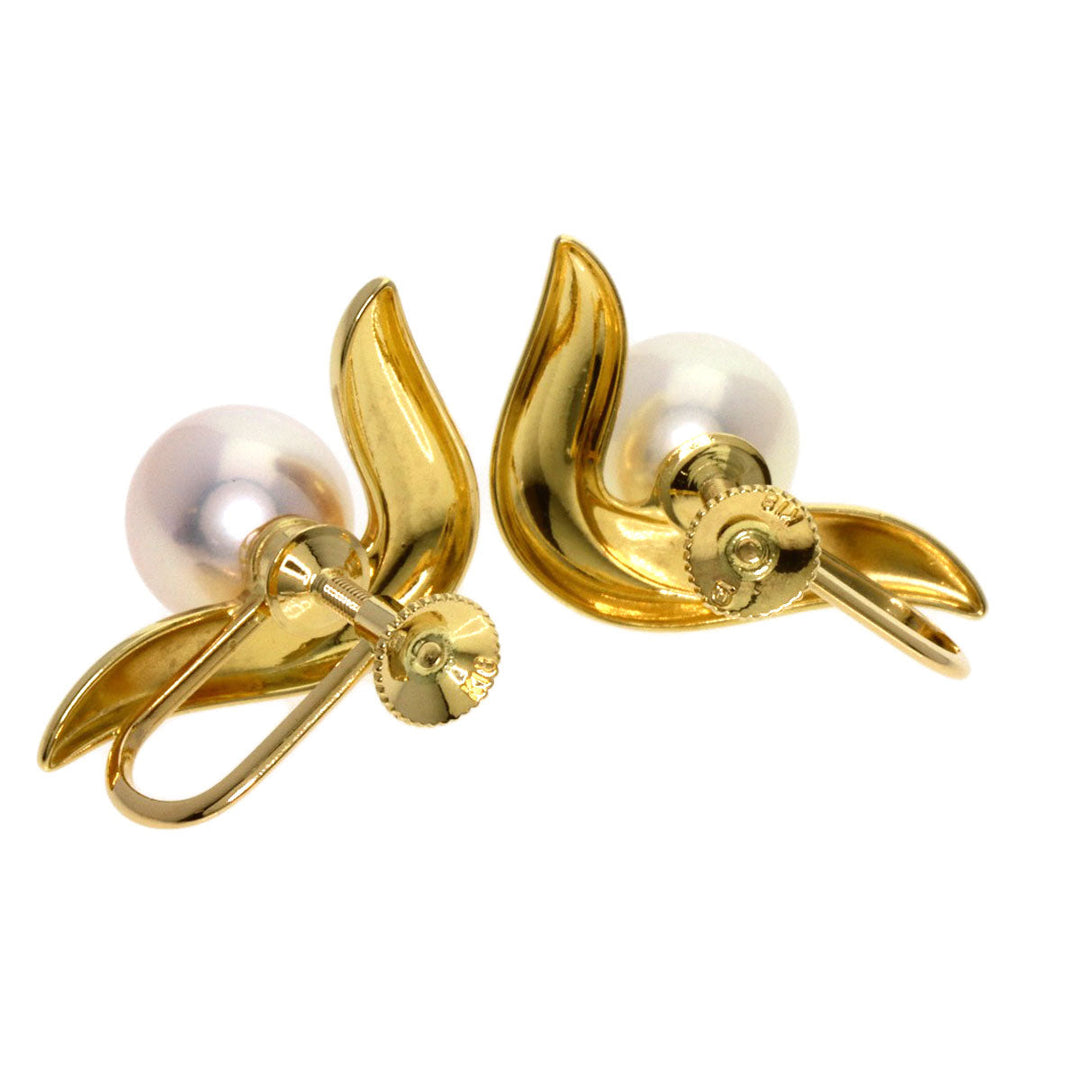MIKIMOTO Earring 18K Yellow Gold gold Akoya pearl Pearl Women Used Authentic