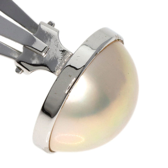 TASAKI Earring K14WG Silver Mabe Pearl Pearl Women Used Authentic