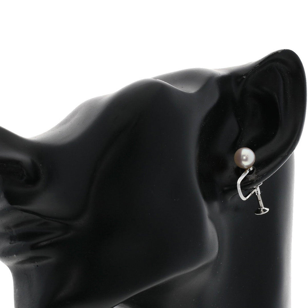 MIKIMOTO Earring SV Silver Akoya pearl Pearl Women Used Authentic