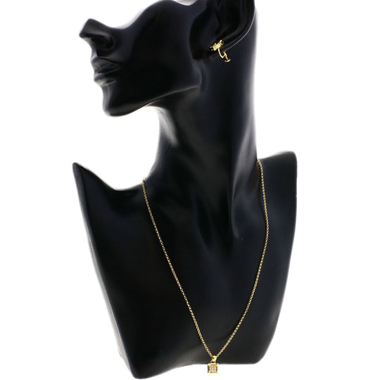 TASAKI Necklace 18K Yellow Gold gold Diamond Necklace Earrings 2-piece set Women Used Authentic