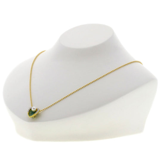 MASRIERA Necklace 18K Yellow Gold gold Enamel Diamond Pearl