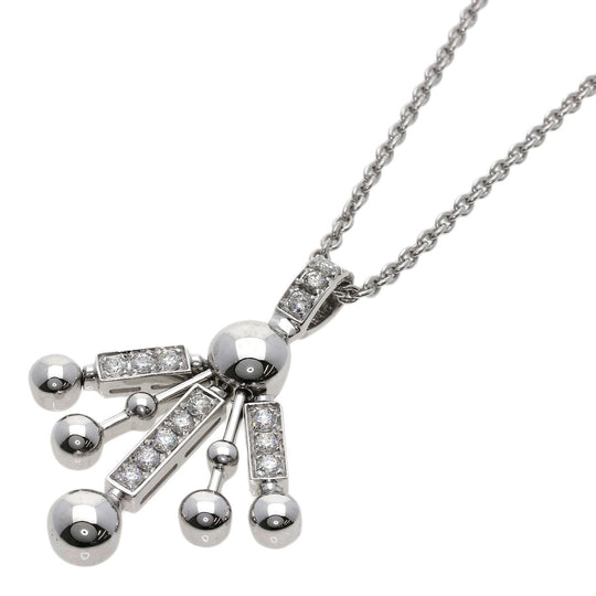 BVLGARI Necklace K18WG Silver Astrale Fireworks Diamond Women Used Authentic