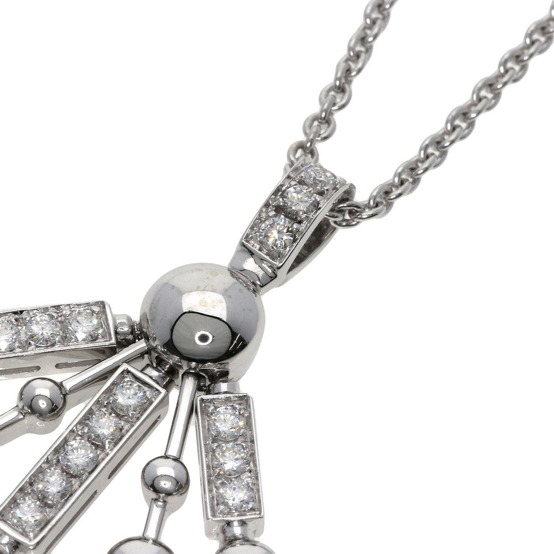 BVLGARI Necklace K18WG Silver Astrale Fireworks Diamond Women Used Authentic