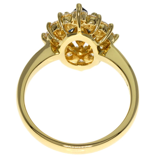 Queen Ring 18K Yellow Gold gold Sapphire diamond