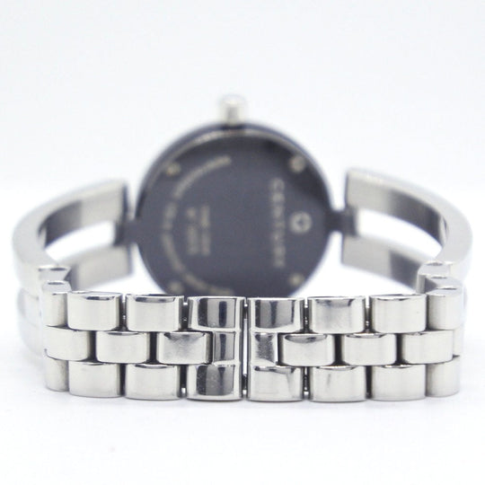 CENTURY Watches Quartz Stainless Steel Silver 1P diamond Time gem White dial Women Used Authentic