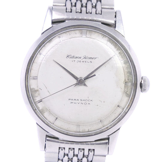 CITIZEN Watches Hand Winding H5140302 Stainless Steel white 17J antique Homer Silver dial mens Used Authentic