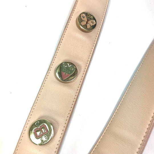 Dior Handbag leather beige Shoulder Bag Crossbody bag Lady Dior Women Used Authentic