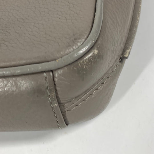 Dior business bag leather gray Pouch logo mens Used Authentic
