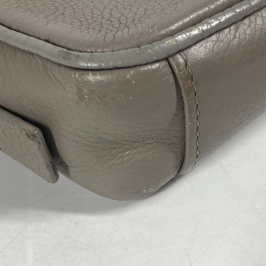Dior business bag leather gray Pouch logo mens Used Authentic