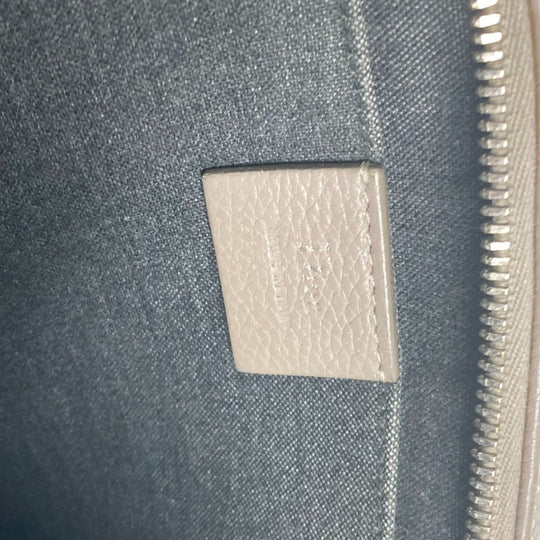 Dior business bag leather gray Pouch logo mens Used Authentic